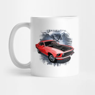 Red 69 Mustang Mach 1 Mug